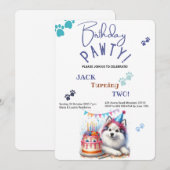 Verjaardag Pawty Amerikaanse Eskimo Hond Verjaarda Kaart (Voorkant / Achterkant)