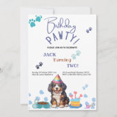 Verjaardag Pawty Berner Berg Hond Verjaardag Kaart (Voorkant)