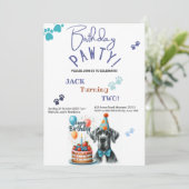 Verjaardag Pawty Grote Dane Hond Verjaardag Kaart (Staand voorkant)