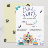 Verjaardag Pawty Labrador Retriever Hond Verjaarda Kaart (Voorkant / Achterkant)