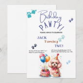Verjaardag Pawty Poodle Dog Gepersonaliseerde Verj Kaart (Voorkant / Achterkant)