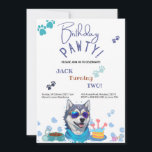 Verjaardag Pawty Siberische Husky Hond Verjaardag Kaart<br><div class="desc">Word lid van de Verjaardagspad met een schattige Siberische Husky Dog! Deze aanpasbare Birthday Invitation Kaart is ideaal voor hondenliefhebbers en Siberische Husky hondenliefhebbers. Personaliseer het met je eigen info voor een unieke touch. Nodig gasten uit voor uw evenement met deze aanpasbare uitnodiging voor een verjaardagsfeestje. #BirthdayPawty #SiberianHuskyDog #DogBirthdayInvitation #CustomizableCard...</div>