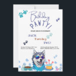 Verjaardag Pawty Siberische Husky Hond Verjaardag Kaart<br><div class="desc">Word lid van de Verjaardagspad met een schattige Siberische Husky Dog! Deze aanpasbare Birthday Invitation Kaart is ideaal voor hondenliefhebbers en Siberische Husky hondenliefhebbers. Personaliseer het met je eigen info voor een unieke touch. Nodig gasten uit voor uw evenement met deze aanpasbare uitnodiging voor een verjaardagsfeestje. #BirthdayPawty #SiberianHuskyDog #DogBirthdayInvitation #CustomizableCard...</div>