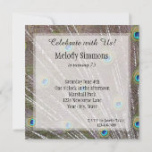 Verjaardag Peacock Feathers Kaart (Achterkant)