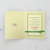 VERJAARDAG - PEETDOCHTER - TUINBLOEMEN, GROENE BOO KAART (Binnen)