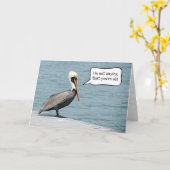 Verjaardag Pelikaan Wordt Ouder  Kaart (Gele Bloem)