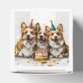 Verjaardag Pembroke Welsh Corgi Dogs Bedankdoosjes (Bovenkant)