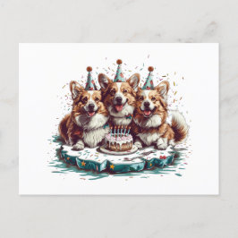 Verjaardag Pembroke Welsh Corgi Dogs Briefkaart