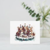 Verjaardag Pembroke Welsh Corgi Dogs Briefkaart (Staand voorkant)