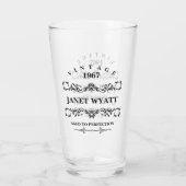 Verjaardag per jaar Glas (Achterkant)