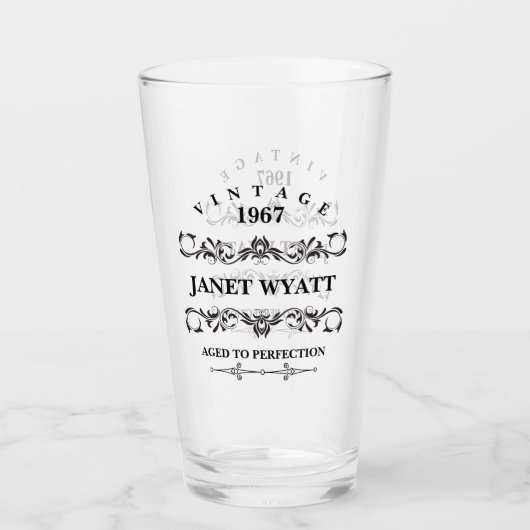  Verjaardag per jaar Glas (Voorkant)