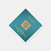 Verjaardag Persoonlijke foto en aangepaste tekst B Servet (Hoek)