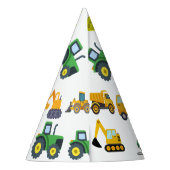 Verjaardag Pet bouwtruck Feesthoedjes (Achterkant)