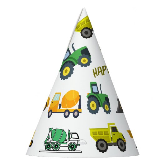 Verjaardag Pet bouwtruck Feesthoedjes (Links)