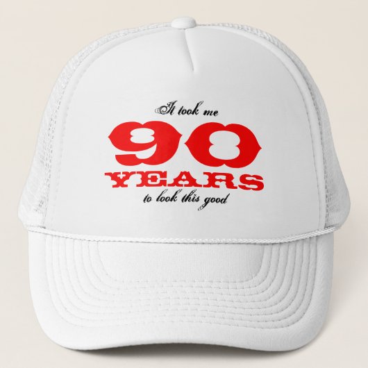 Verjaardag pet voor 90-jarige |  leeftijd (Voorkant)