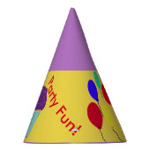 Verjaardag Petten Paarse Frosting Cupcake Balloons Feesthoedjes (Rechts)