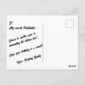 Verjaardag Pickleball Ballonnen Confetti Zwart Briefkaart (Achterkant)