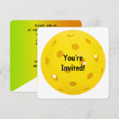 Verjaardag Pickleball Party Kaart (Voorkant / Achterkant)