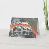 Verjaardag Pilot Vliegtuig cockpit foto Fun Aviati Kaart (Voorkant)