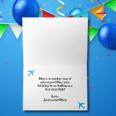 Verjaardag Pilot Vliegtuig cockpit foto Fun Aviati Kaart