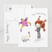 Verjaardag Pinata Briefkaart (Voorkant / Achterkant)