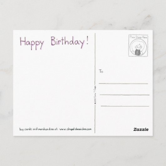 Verjaardag Pinata Briefkaart (Achterkant)