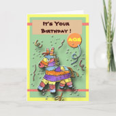 Verjaardag Pinata Kaart (Voorkant)