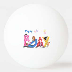 Verjaardag Ping Pong Ball Gift met Baby Beren Part