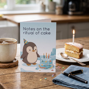 Verjaardag Pinguïn   Droge Humor Verjaardagskaart Kaart