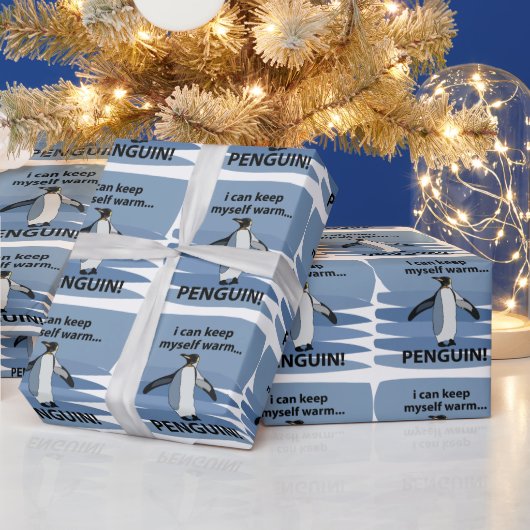 Verjaardag Pinguïn Schattig Dier Grappig Cadeaupapier (Feestdagen)