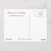 Verjaardag Pink Water Lily Briefkaart (Achterkant)