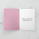 Verjaardag Pioen Boeket in  werper Kaart (Binnen)