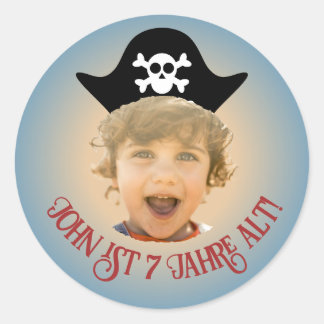 Verjaardag Piraten-Foto Sticker met Foto -