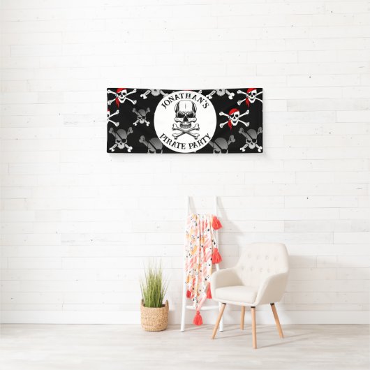 Verjaardag piratenschepen spandoek (Insitu)