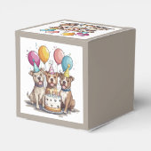 Verjaardag Pit Bull Dogs Bedankdoosjes (Achterkant)