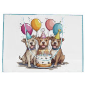 Verjaardag Pit Bull Dogs Groot Cadeauzakje (Achterkant)