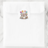 Verjaardag Pit Bull Dogs Ronde Sticker (Tas)