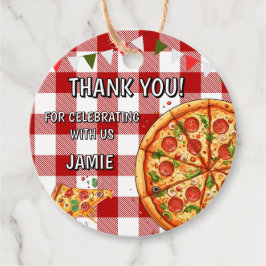 Verjaardag pizza eerste verjaardag bedankjes labels