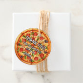 Verjaardag pizza eerste verjaardag bedankjes labels (In situ)