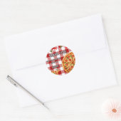 Verjaardag pizza eerste verjaardag ronde sticker (Envelop)