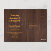 Verjaardag Pizza Feest Roestig Hout Ansichtkaart Briefkaart (Achterkant)