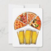 Verjaardag Pizza Party Uitnodiging (Voorkant)