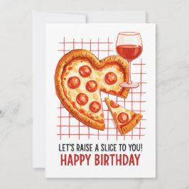 Verjaardag Pizza Wenskaart: Leuke Feestelijke Vier Feestdagenkaart
