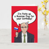 Verjaardag Poetin Kaart - Ik ben een Russische vla (Gele Bloem)