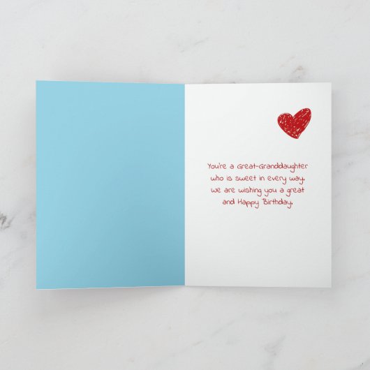 Verjaardag Polar Beer Cub voor Grote Kleindochter Kaart (Binnen)