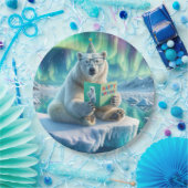 Verjaardag Polar Beer op een ijsberg Papieren Bordje (Feest)
