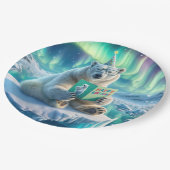 Verjaardag Polar Beer op een ijsberg Papieren Bordje (Gekanteld)