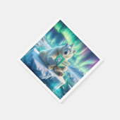 Verjaardag Polar Beer op een ijsberg Servet (Hoek)