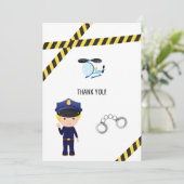 Verjaardag politie bedankkaart (Staand voorkant)