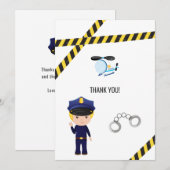 Verjaardag politie bedankkaart (Voorkant / Achterkant)